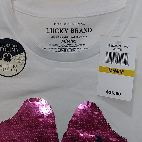 NWT Lucky Brand Kate Sequin T-shirt(Girls) - Picture 2 of 5